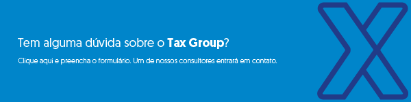 Banner azul dúvida sobre Tax Group
