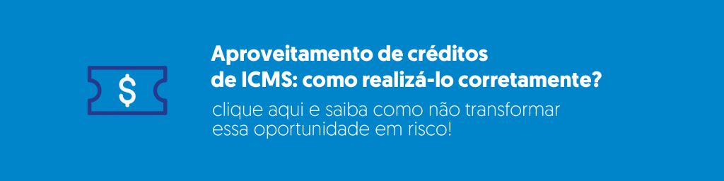 banner azul claro com chamada para ação de clique em um texto sobre o aproveitamento de créditos de ICMS