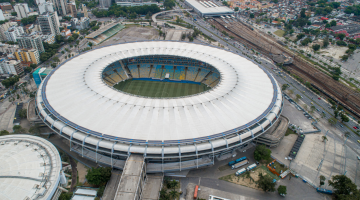 estádio maracanã visto de cima, fazendo menção à SAF