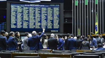 Plenário da Câmara dos Deputados, em alusão à reforma tributária