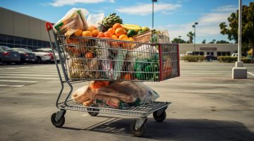 imagem de cesto de mercado, em referência à restituição de ICMS