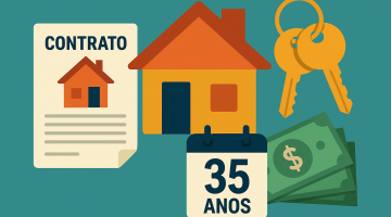 financiamento imobiliário: casa, chaves, contrato e dinheiro são alguns dos elementos da foto